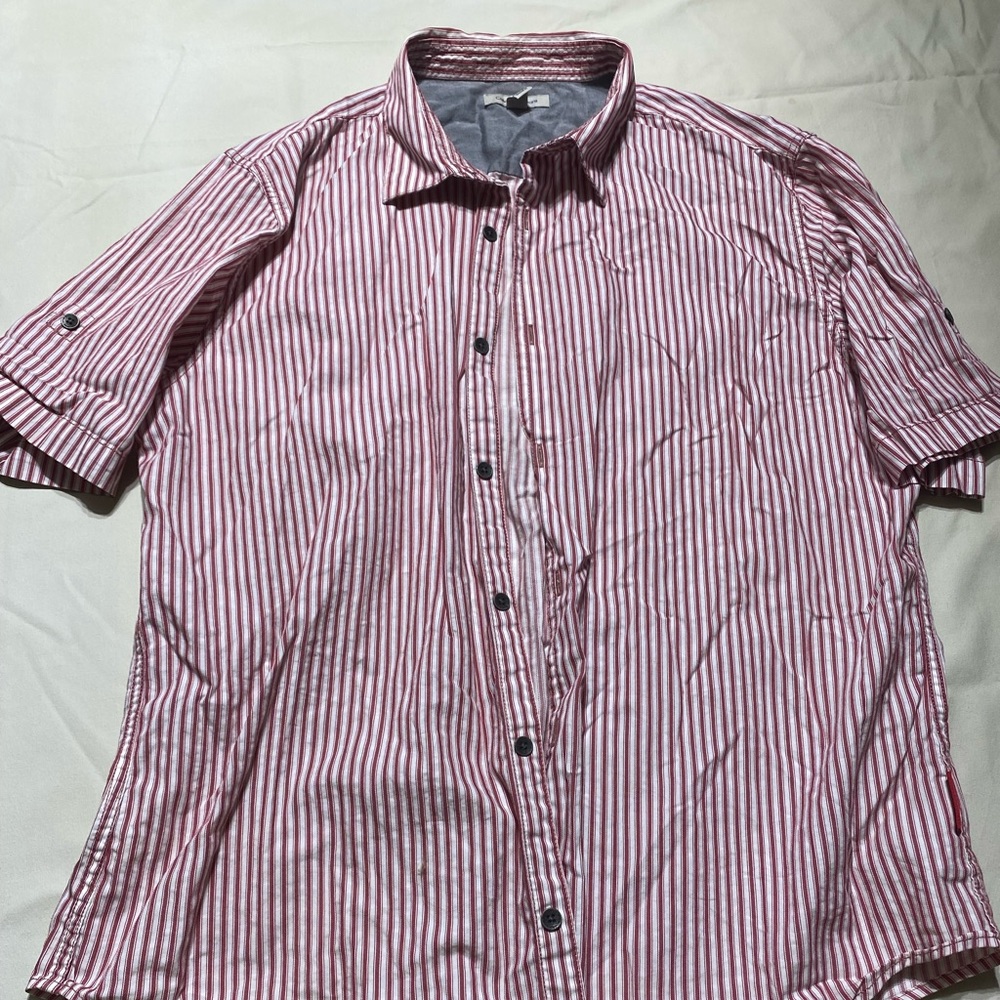 Vintage striped Calvin Klein button short sleeve
